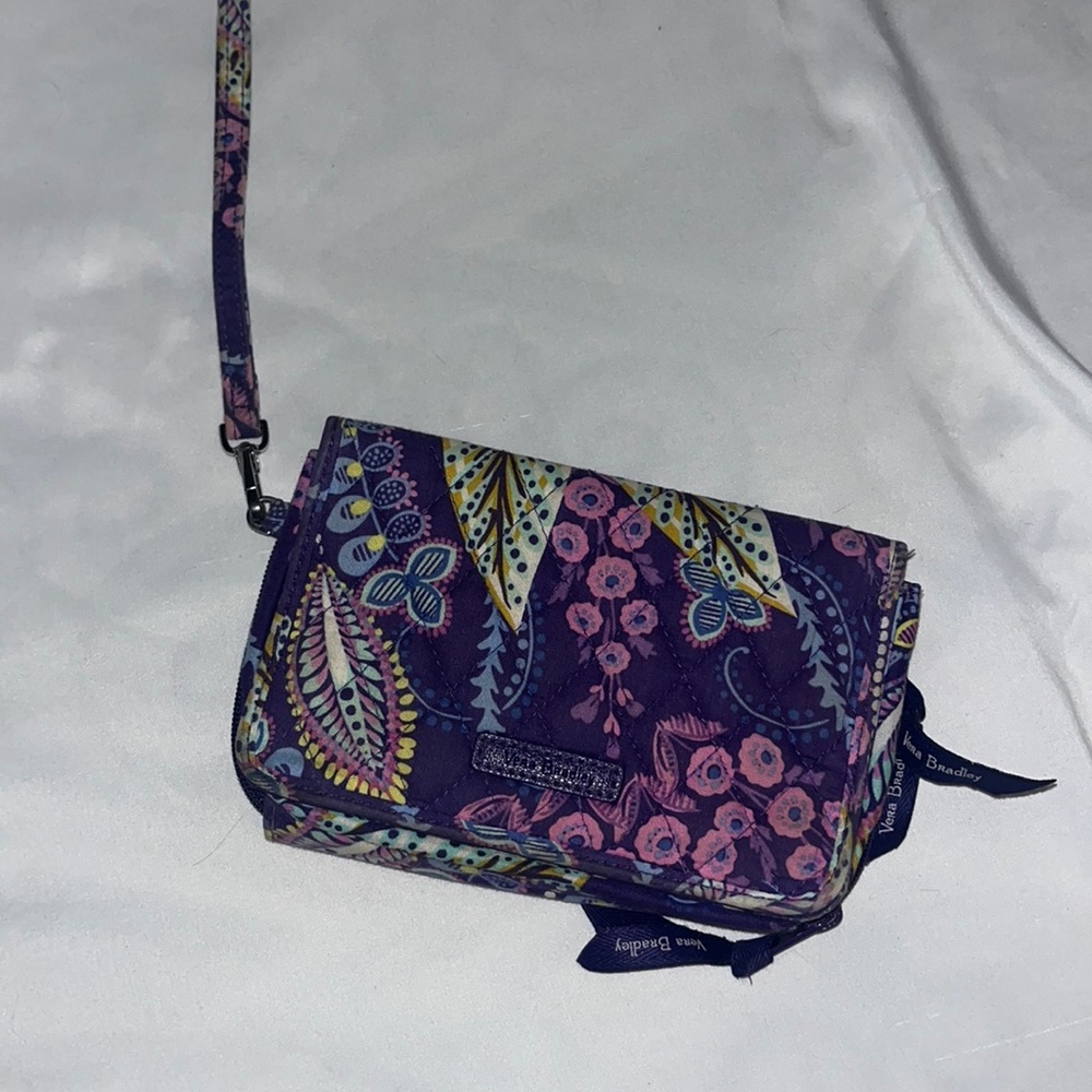 Vera Bradley Purple print hand bag/purse